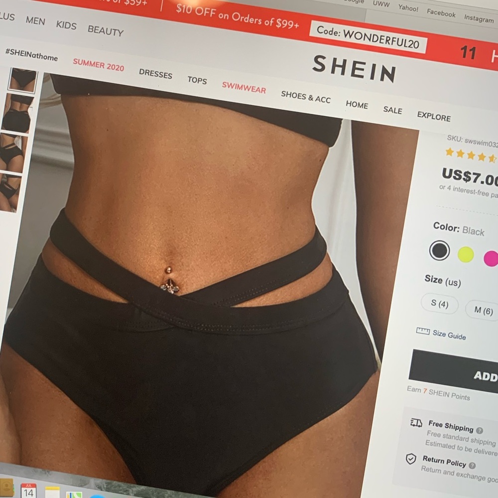 Black bikini bottoms. Brand new, Never been worn.